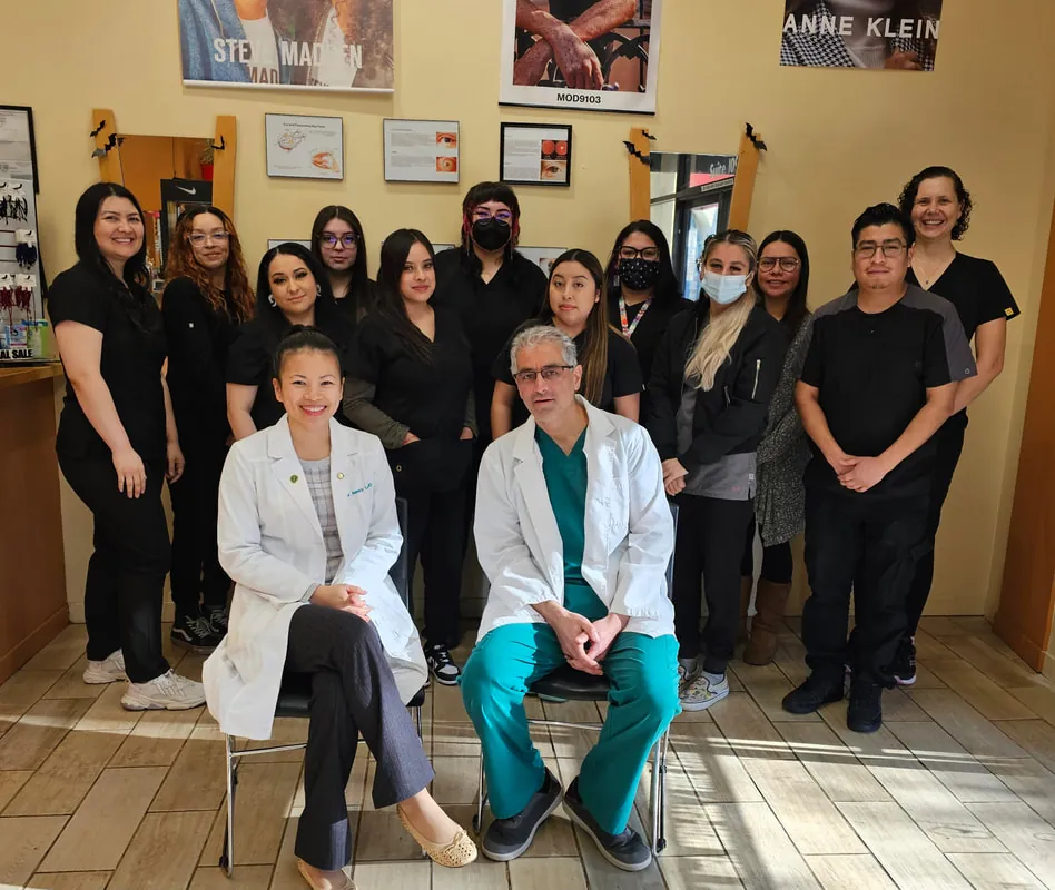The Fruitvale Optometry storefront in the Fruitvale Village plaza in Oakland